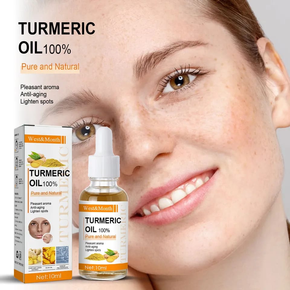 Turmeric Freckle Serum Whitening Dark Spots Organic Turmeric Oils Brighten Dark Skin Pigment Anti Aging Wrinkle Moisturizer (30ml) Whitening Serum Virgo Mart 